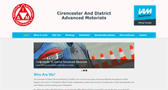 Desktop Screenshot of cirencester-advanced-motorists.co.uk